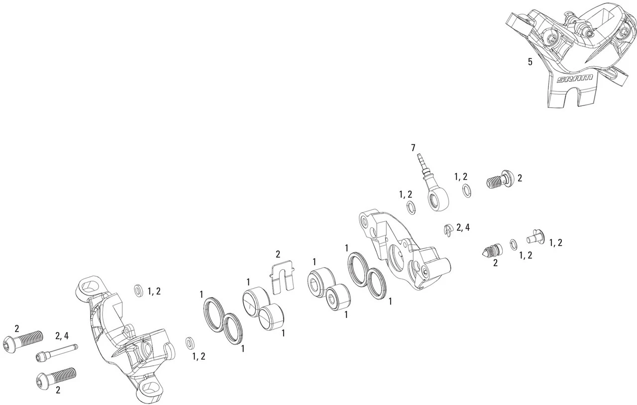 SRAM Ersatzteile Guide Ultimate Bremssattel